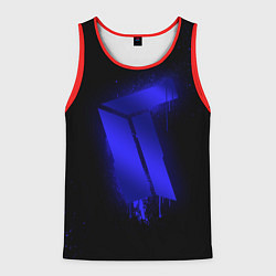 Майка-безрукавка мужская Titan: Black collection, цвет: 3D-красный