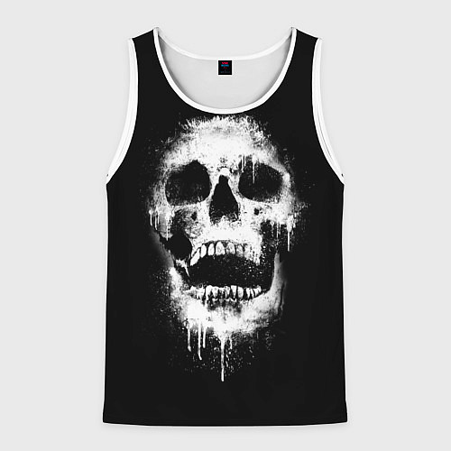 Мужская майка без рукавов Evil Skull / 3D-Белый – фото 1