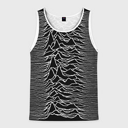 Майка-безрукавка мужская Joy Division: Unknown Pleasures, цвет: 3D-белый