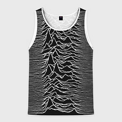 Майка-безрукавка мужская Joy Division: Unknown Pleasures, цвет: 3D-белый