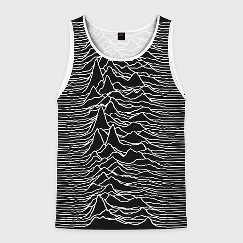 Мужская майка без рукавов Joy Division: Unknown Pleasures / 3D-Белый – фото 1