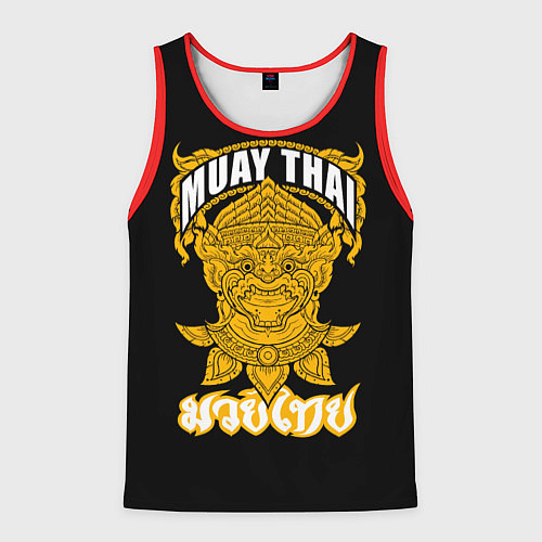 Мужская майка без рукавов Muay Thai Fighter / 3D-Красный – фото 1