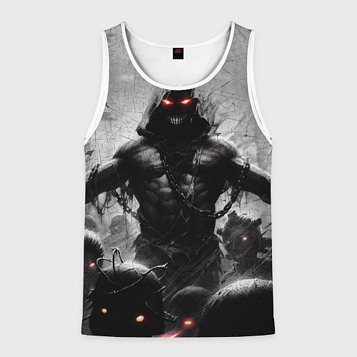 Мужская майка без рукавов Disturbed: Demon Rage / 3D-Белый – фото 1