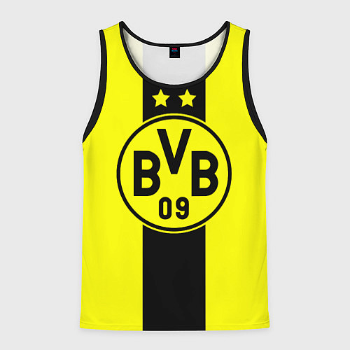 Мужская майка без рукавов BVB FC: Yellow line / 3D-Черный – фото 1