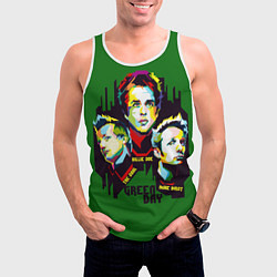 Майка-безрукавка мужская Green Day: Trio, цвет: 3D-белый — фото 2