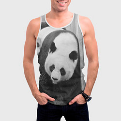 Майка-безрукавка мужская Большая панда, цвет: 3D-белый — фото 2