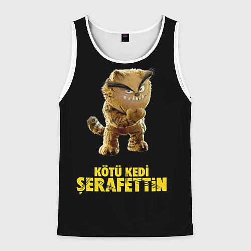 Мужская майка без рукавов Kotu Kedi Serafettin / 3D-Белый – фото 1