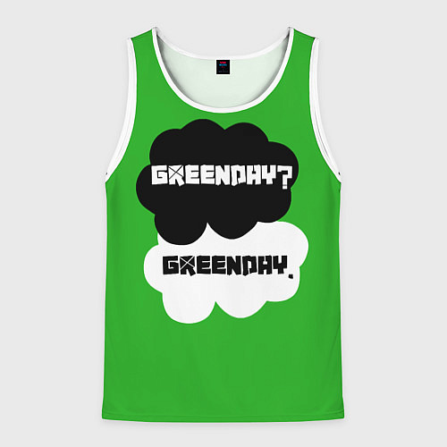 Мужская майка без рукавов Green Day Clouds / 3D-Белый – фото 1