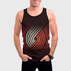 Майка-безрукавка мужская NBA: Portland Trail Blazers, цвет: 3D-черный — фото 2