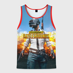 Майка-безрукавка мужская PUBG Wars, цвет: 3D-красный
