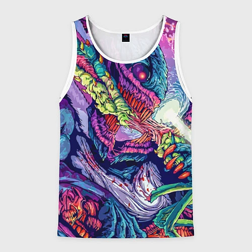 Мужская майка без рукавов Hyper Beast Style / 3D-Белый – фото 1