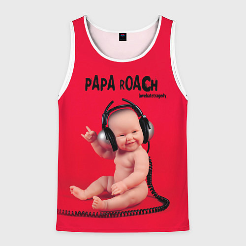 Мужская майка без рукавов Paparoach: Music Kid / 3D-Белый – фото 1