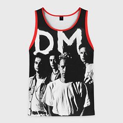 Майка-безрукавка мужская Depeche mode: black, цвет: 3D-красный