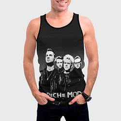 Майка-безрукавка мужская Depeche Mode: mono, цвет: 3D-черный — фото 2