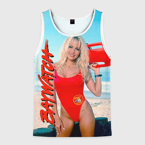 Мужская майка без рукавов Baywatch: Pamela Anderson / 3D-Белый – фото 1