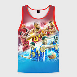Майка-безрукавка мужская Golden State Warriors, цвет: 3D-красный