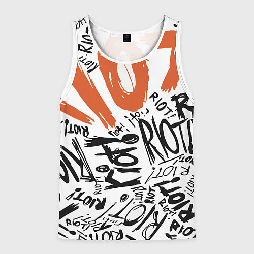 Мужская майка без рукавов Paramore: Riot / 3D-Белый – фото 1