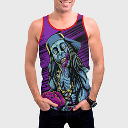 Майка-безрукавка мужская Lil Wayne Art, цвет: 3D-красный — фото 2
