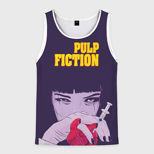 Мужская майка без рукавов Pulp Fiction: Dope Heart / 3D-Белый – фото 1