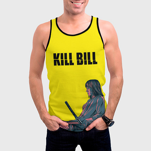 Мужская майка без рукавов Kill Bill / 3D-Черный – фото 3