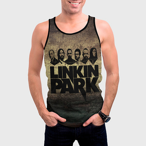 Мужская майка без рукавов Linkin Park Band / 3D-Черный – фото 3