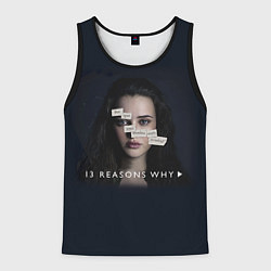 Майка-безрукавка мужская 13 reason why, цвет: 3D-черный