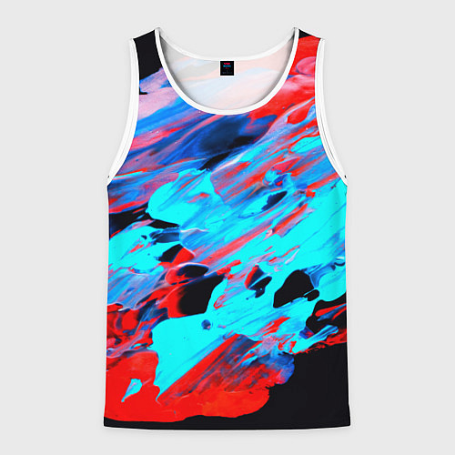 Мужская майка без рукавов Краски лета / 3D-Белый – фото 1