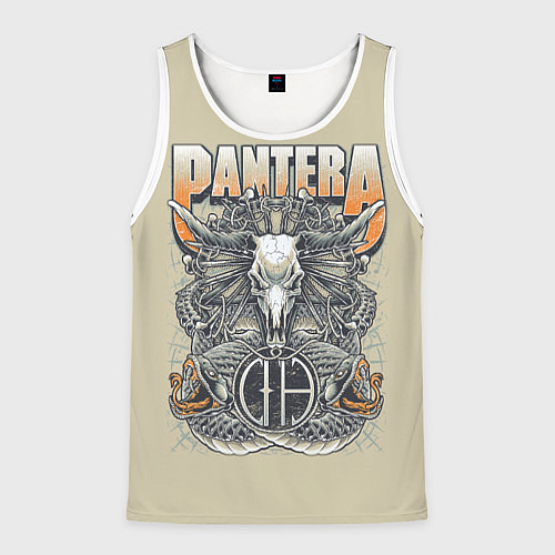 Мужская майка без рукавов Pantera: Wild Goat / 3D-Белый – фото 1