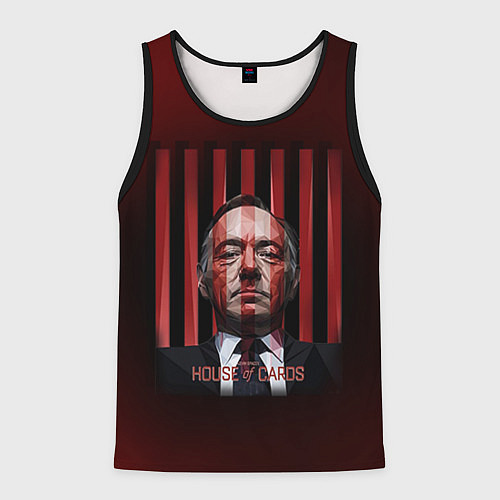 Мужская майка без рукавов House of Cards: Red lines / 3D-Черный – фото 1