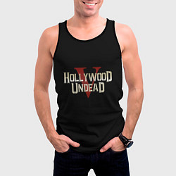 Майка-безрукавка мужская Hollywood Undead V, цвет: 3D-черный — фото 2
