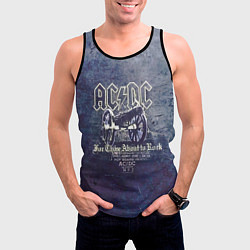 Майка-безрукавка мужская ACDC пушка, цвет: 3D-черный — фото 2