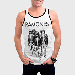 Майка-безрукавка мужская Ramones Party, цвет: 3D-черный — фото 2
