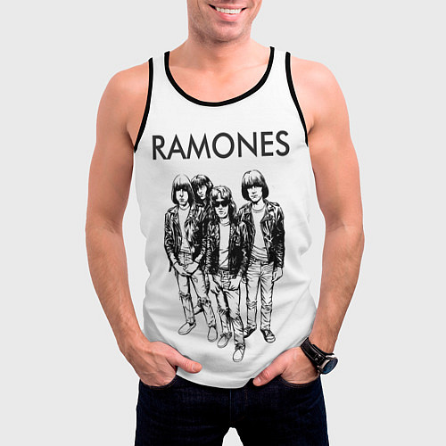 Мужская майка без рукавов Ramones Party / 3D-Черный – фото 3