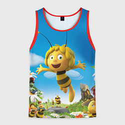 Майка-безрукавка мужская Пчелка Майя, цвет: 3D-красный