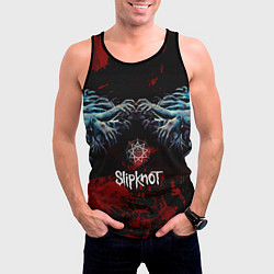 Майка-безрукавка мужская Slipknot руки зомби, цвет: 3D-черный — фото 2