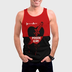 Майка-безрукавка мужская Poison heart, цвет: 3D-красный — фото 2