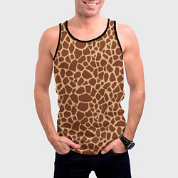 Майка-безрукавка мужская Жираф, цвет: 3D-черный — фото 2