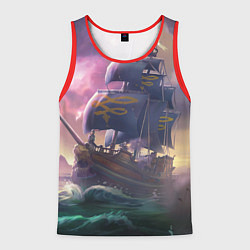Майка-безрукавка мужская Sea of thieves, цвет: 3D-красный