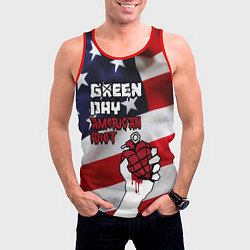 Майка-безрукавка мужская Green Day American Idiot, цвет: 3D-красный — фото 2