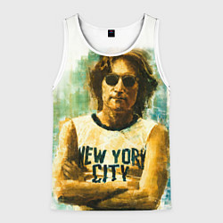 Майка-безрукавка мужская John Lennon: New York, цвет: 3D-белый
