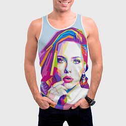 Майка-безрукавка мужская Scarlett Johansson, цвет: 3D-белый — фото 2