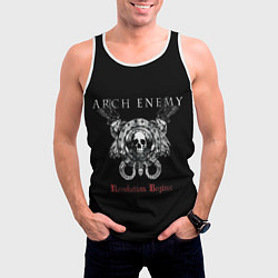 Майка-безрукавка мужская Arch Enemy: Revolution Begins, цвет: 3D-белый — фото 2