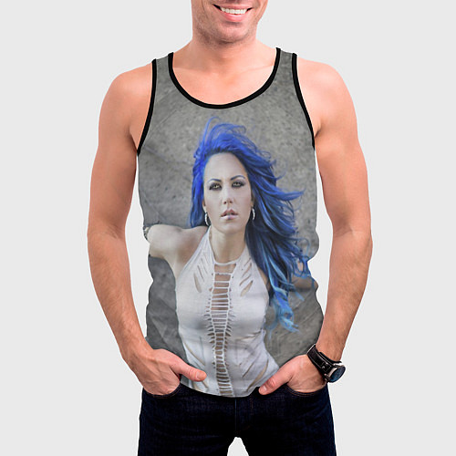 Мужская майка без рукавов Arch Enemy: Alissa White-Gluz / 3D-Черный – фото 3