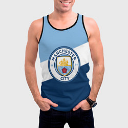Майка-безрукавка мужская FC Manchester City: Colors, цвет: 3D-черный — фото 2