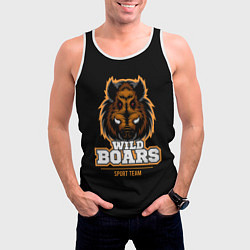 Майка-безрукавка мужская Wild Boars: Sport Team, цвет: 3D-белый — фото 2