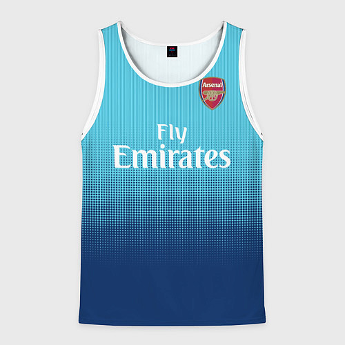 Мужская майка без рукавов Arsenal FC: Blue Away 17/18 / 3D-Белый – фото 1