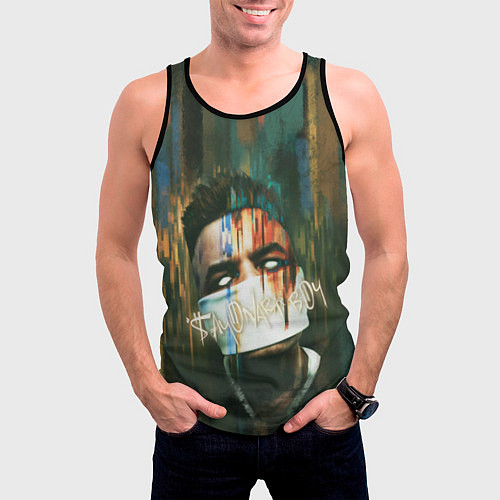 Мужская майка без рукавов Sayonara Boy: Dark side / 3D-Черный – фото 3