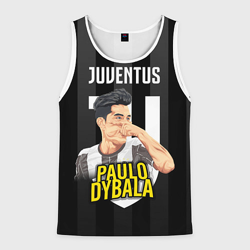 Мужская майка без рукавов FC Juventus: Paulo Dybala / 3D-Белый – фото 1