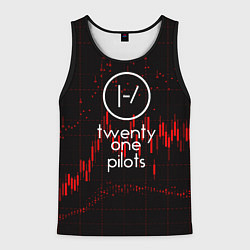 Майка-безрукавка мужская Twenty one pilots, цвет: 3D-черный