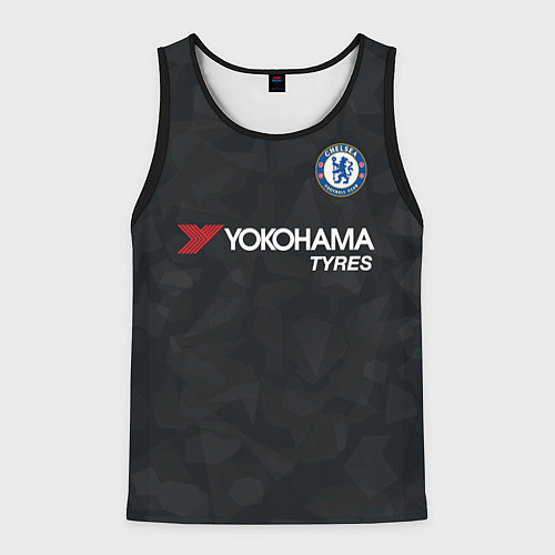 Мужская майка без рукавов Челси Форма Гостевая 17/18 / 3D-Черный – фото 1